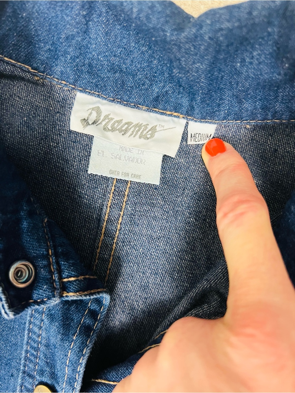 Vintage Dreams 1980s Denim Jumpsuit – 100% Cotton – Size Medium - Picture 8 of 14